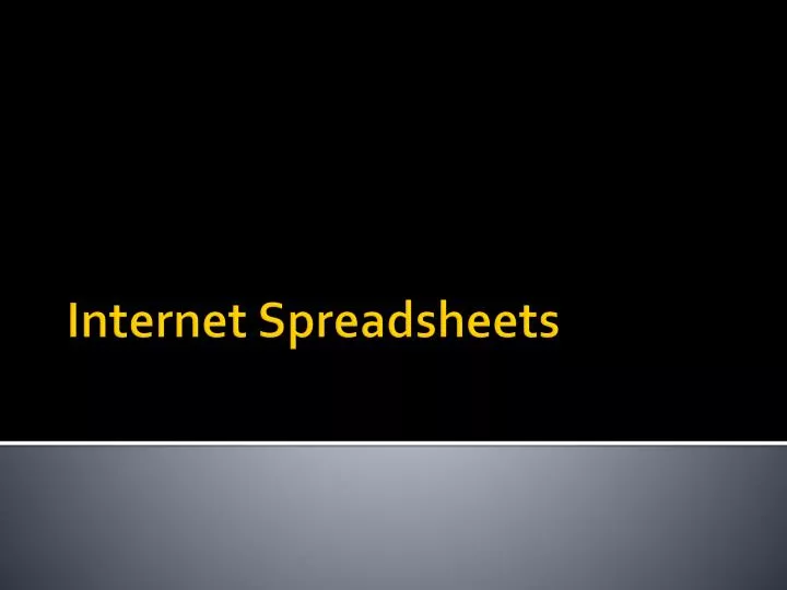 internet spreadsheets