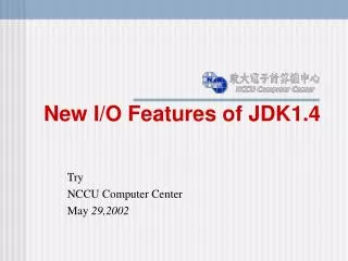 new i o features of jdk1 4