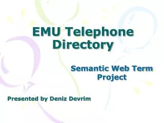 EMU Telephone Directory
