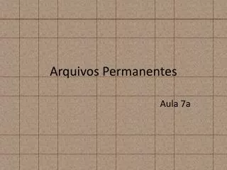 arquivos permanentes