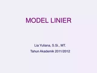model linier
