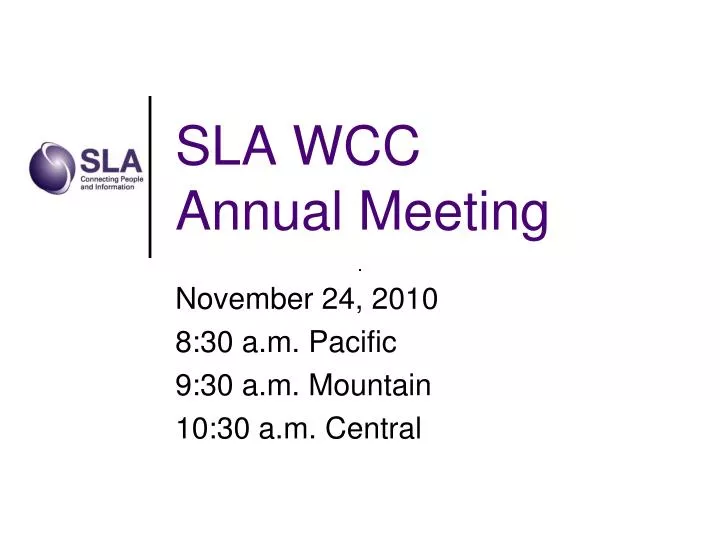 sla wcc annual meeting