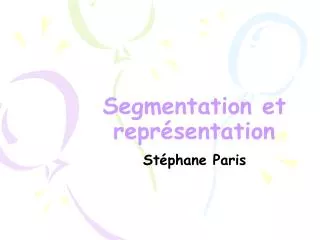 segmentation et repr sentation