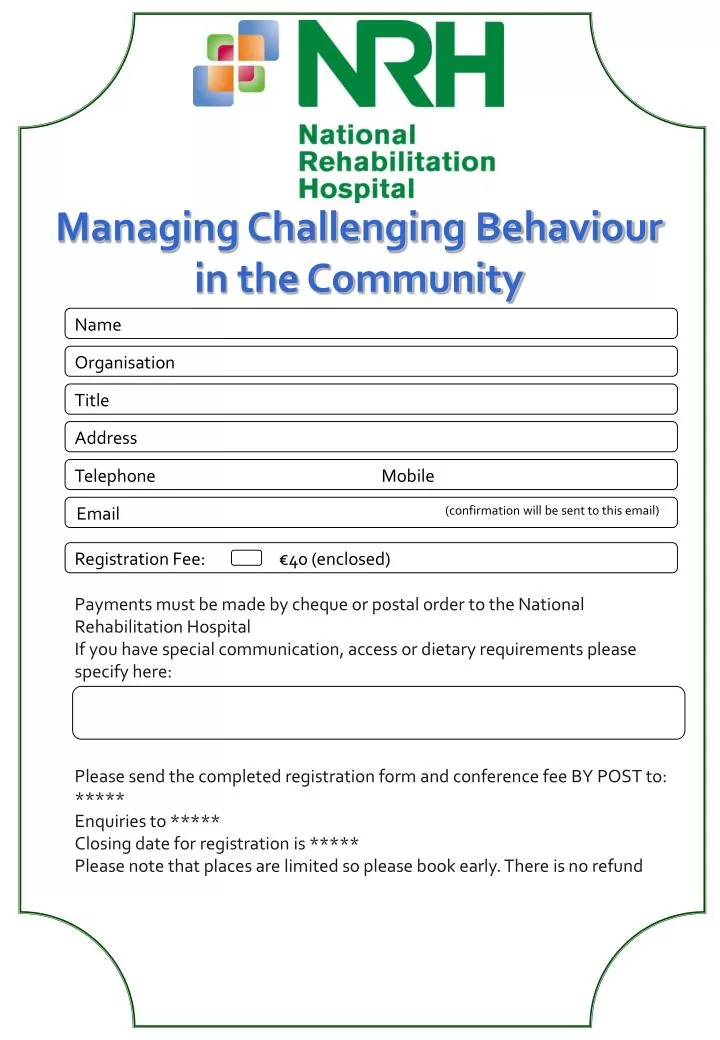managing challenging behaviour in the community