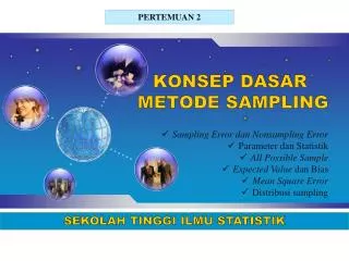 konsep dasar metode sampling