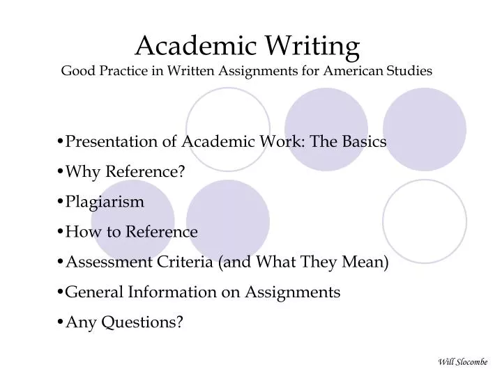 academic writing good practice in written assignments for american studies