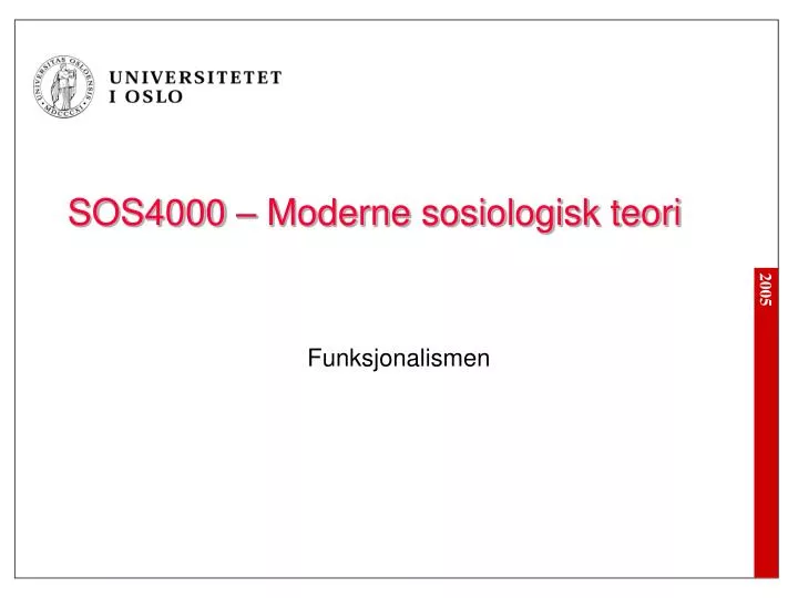 sos4000 moderne sosiologisk teori