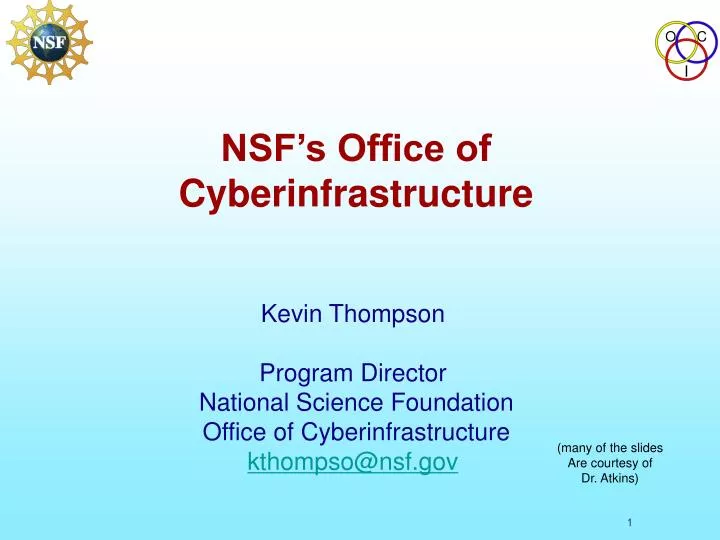 nsf s office of cyberinfrastructure