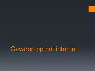 gevaren op het internet