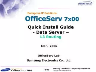 OfficeServ 7x00