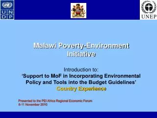 Malawi Poverty-Environment Initiative