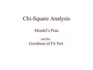 Chi-Square Analysis
