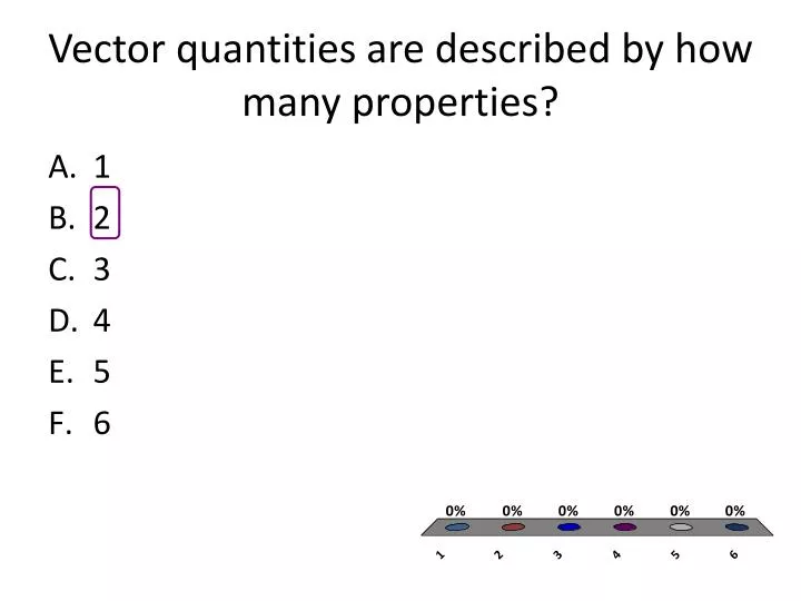 vector quantities are described by how many properties