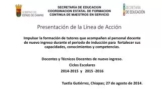 presentaci n de la l nea de acci n