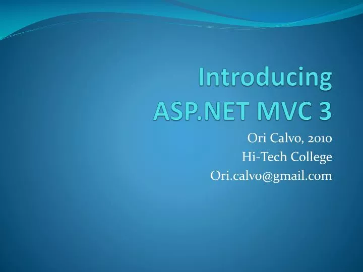 introducing asp net mvc 3