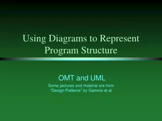 Using Diagrams to Represent Program Structure