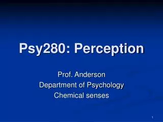 Psy280: Perception