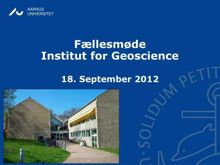 f llesm de institut for geoscience 18 september 2012