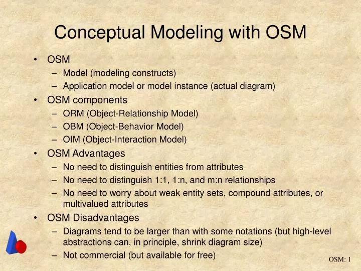 conceptual modeling with osm
