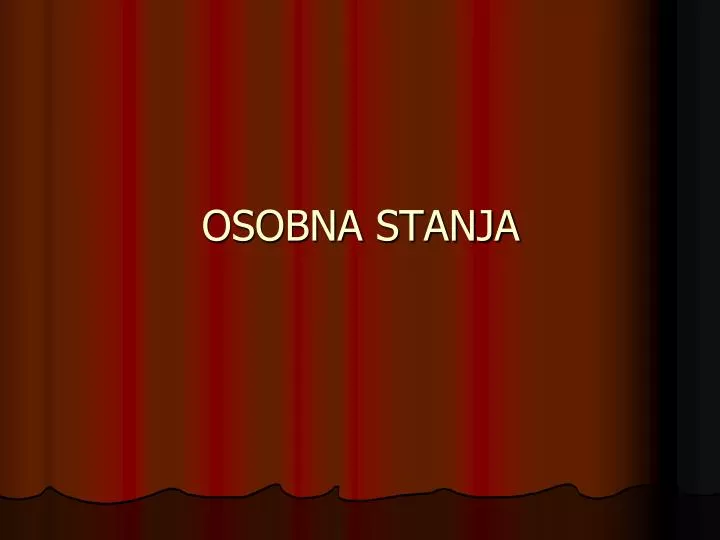 osobna stanja