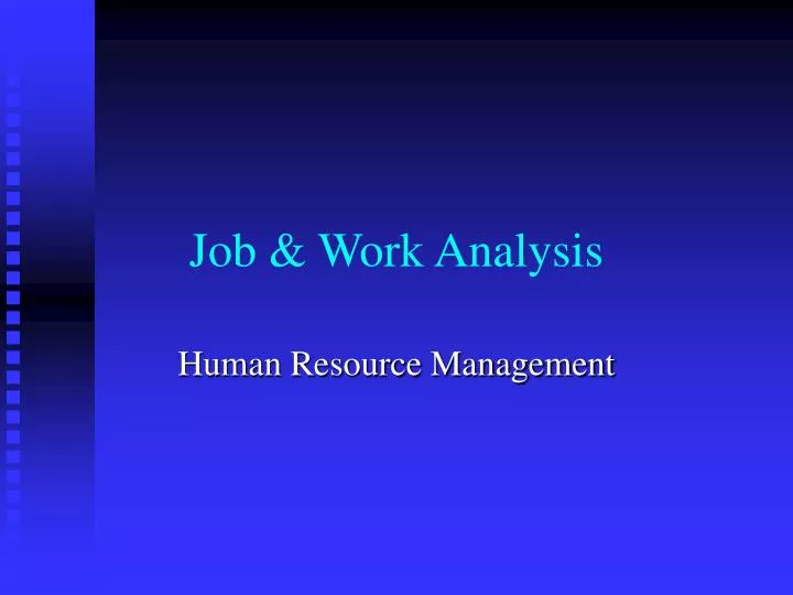job work analysis