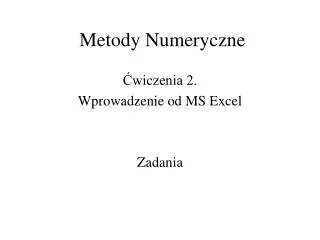 metody numeryczne