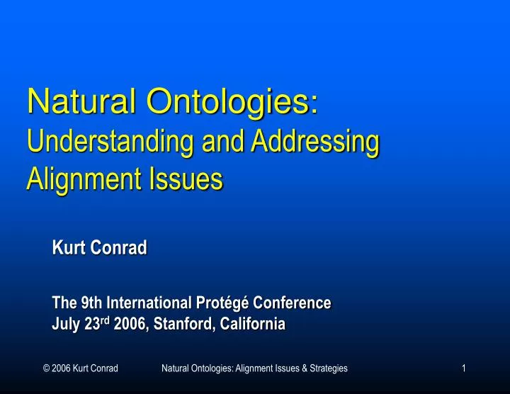 natural ontologies understanding and addressing alignment issues