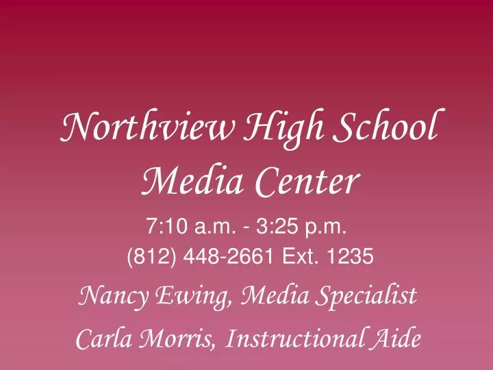 northview high school media center