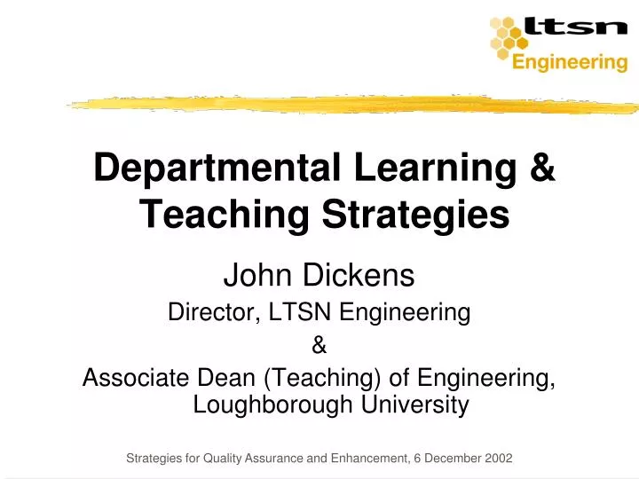 departmental learning teaching strategies