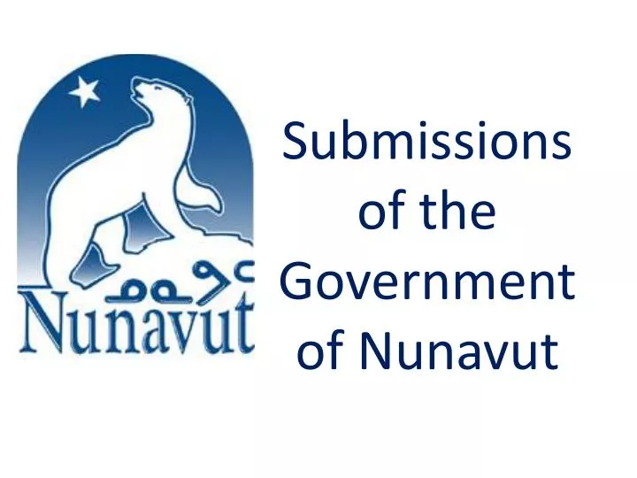 submissions of the government of nunavut