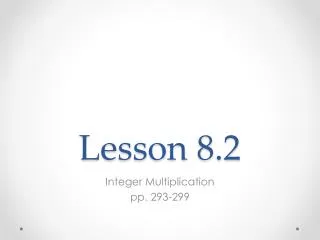 Lesson 8.2