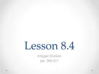 Lesson 8.4