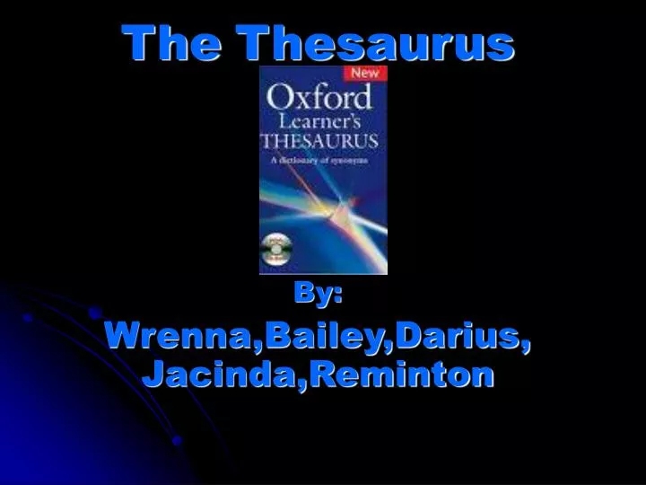 the thesaurus