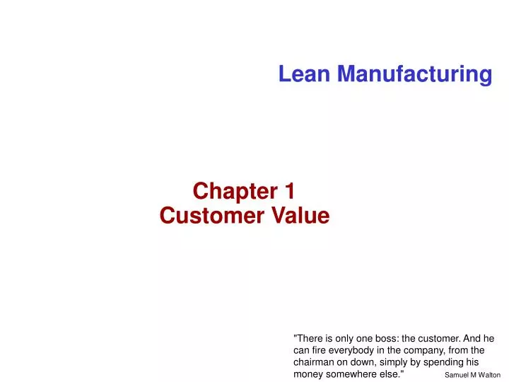 lean manufacturing