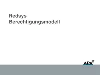 redsys berechtigungsmodell