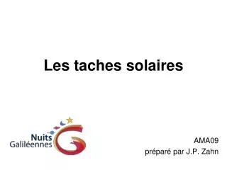 les taches solaires