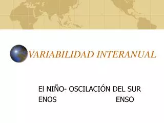 variabilidad interanual