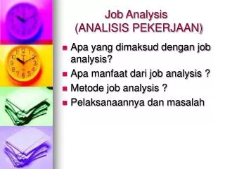 job analysis analisis pekerjaan