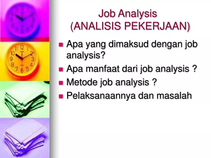 job analysis analisis pekerjaan