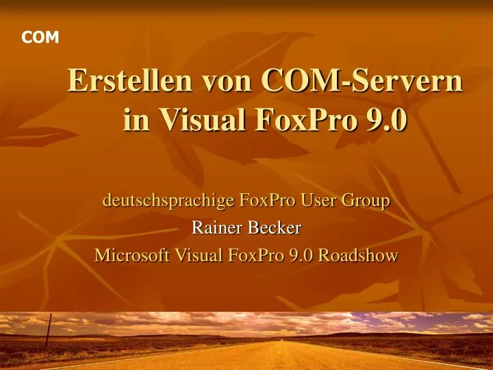 erstellen von com servern in visual foxpro 9 0