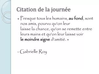 citation de la journ e
