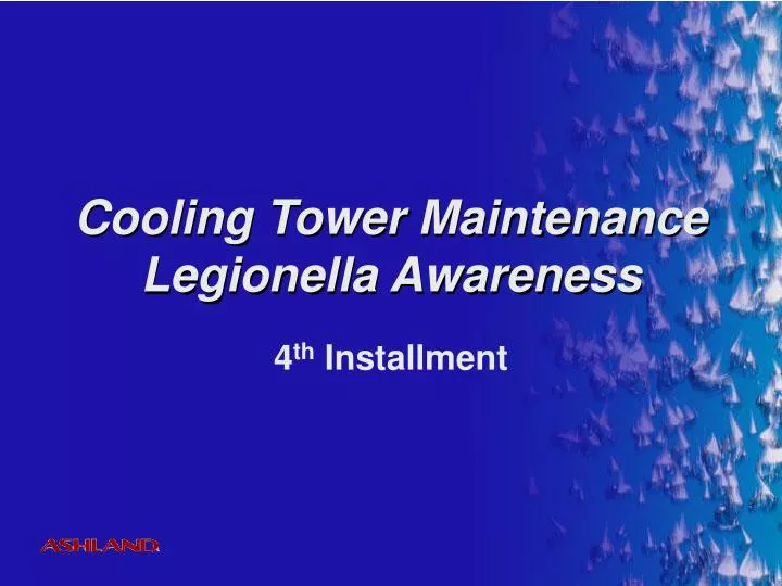 cooling tower maintenance legionella awareness