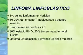 linfoma linfoblastico