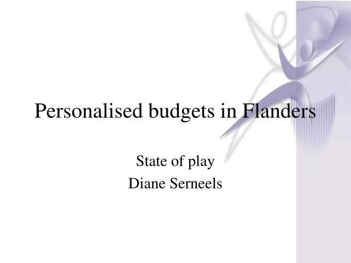 personalised budgets in flanders