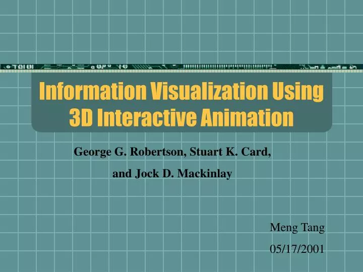 information visualization using 3d interactive animation