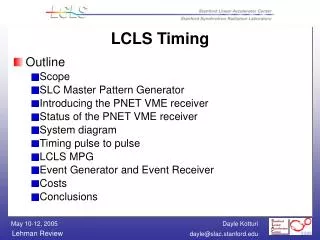 LCLS Timing