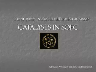 Catalysts in SOFC