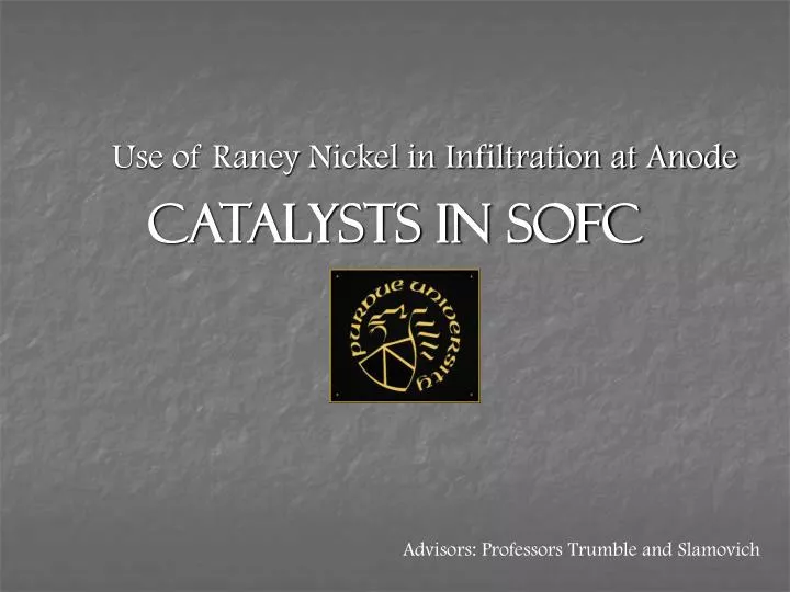 catalysts in sofc