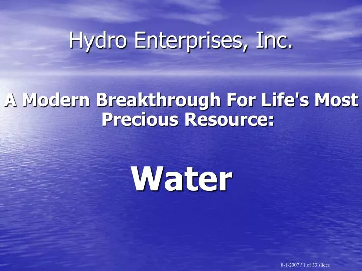 hydro enterprises inc