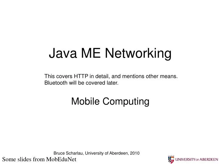 java me networking